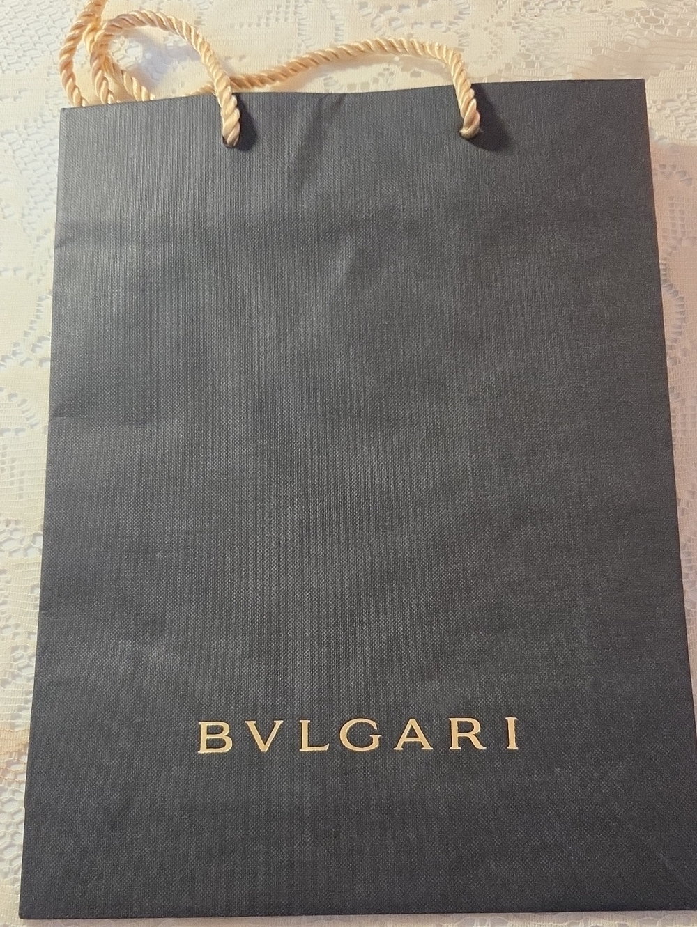 Bulgari Black and Gold Gift Bag